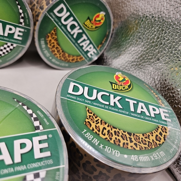 Duck Tape Colored Duct Tape Purple Green Checkerboard Leopard 1.88" by 10 And 20 - Picture 6 of 7